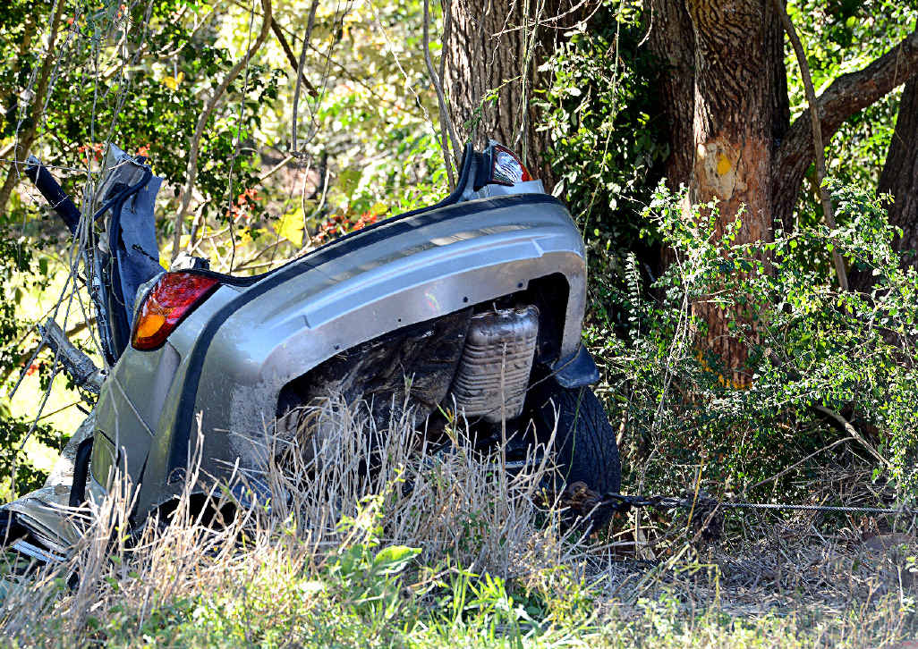 The car involved in yesterday’s fatal crash being removed from the scene. The car involved in yesterday’s fatal crash being removed from the scene.