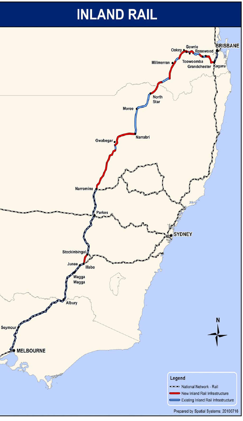 The Inland Rail project is projected to travel via Yelarbon and Millmerran, but the route has not been set in stone with a route via Warwick also on the table. The Inland Rail project is projected to travel via Yelarbon and Millmerran, but the route has not been set in stone with a route via Warwick also on the table.