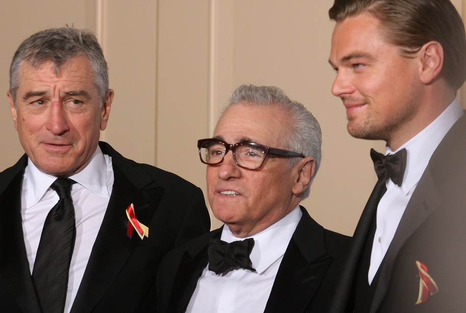 Robert De Niro, Martin Scorsese and DiCaprio, at an awards show in 2010 Robert De Niro, Martin Scorsese and DiCaprio, at an awards show in 2010