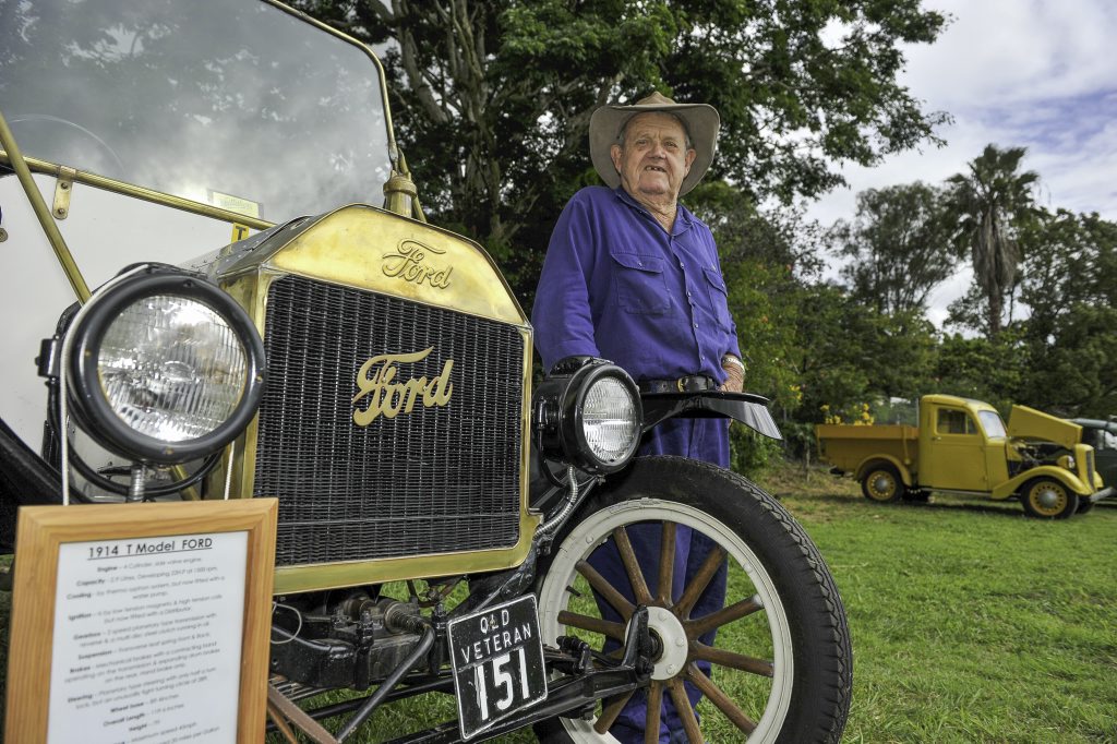 Miriam Vale Vintage and classic cars show - Gordon Whittaker with his 1914 T Model Ford. Photo Mike Richards / The Observer Miriam Vale Vintage and classic cars show - Gordon Whittaker with his 1914 T Model Ford. Photo Mike Richards / The Observer