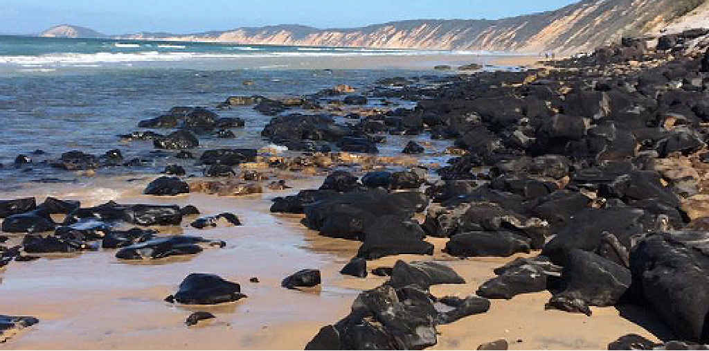 LOOK OUT: The Mudlo Rocks at Rainbow Beach are impassable at the moment. LOOK OUT: The Mudlo Rocks at Rainbow Beach are impassable at the moment.