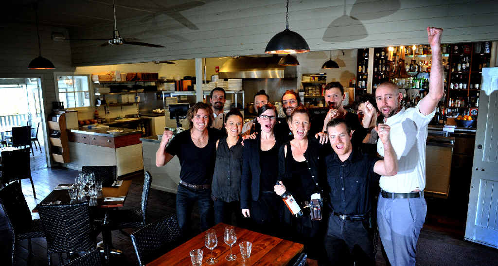 WE ARE THE CHAMPIONS: Some of the Harvest Cafe staff celebrating being awarded a prestigious Hat in The Sydney Morning Herald Good Food Guide. WE ARE THE CHAMPIONS: Some of the Harvest Cafe staff celebrating being awarded a prestigious Hat in The Sydney Morning Herald Good Food Guide.
