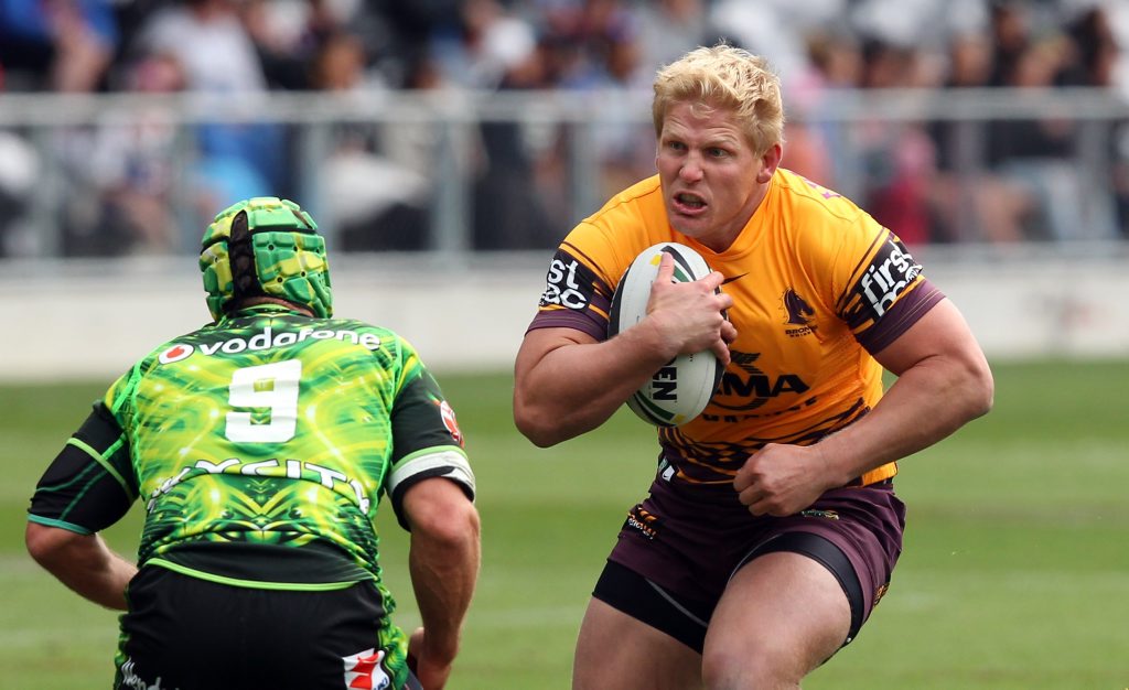 Ben Hannant playing for the Broncos Ben Hannant playing for the Broncos