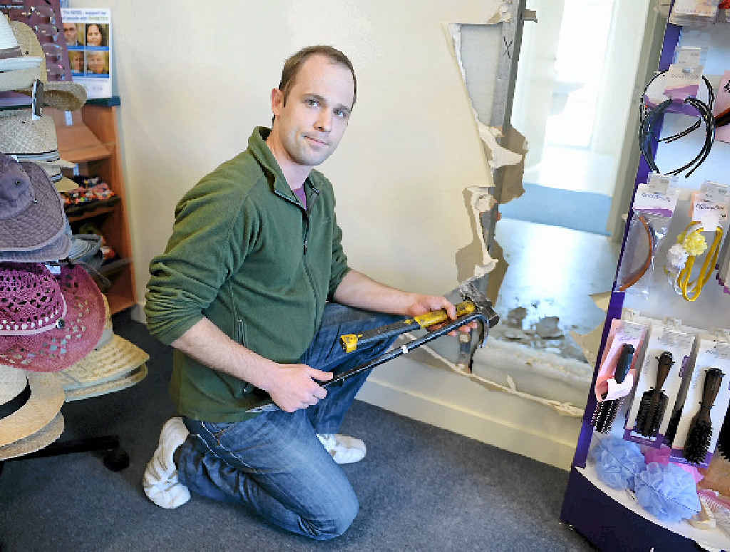 SMASH AND GRAB: Moore Park Beach Pharmacy owner Adam Harradine received an alert that his business had been broken into on June 26. SMASH AND GRAB: Moore Park Beach Pharmacy owner Adam Harradine received an alert that his business had been broken into on June 26.