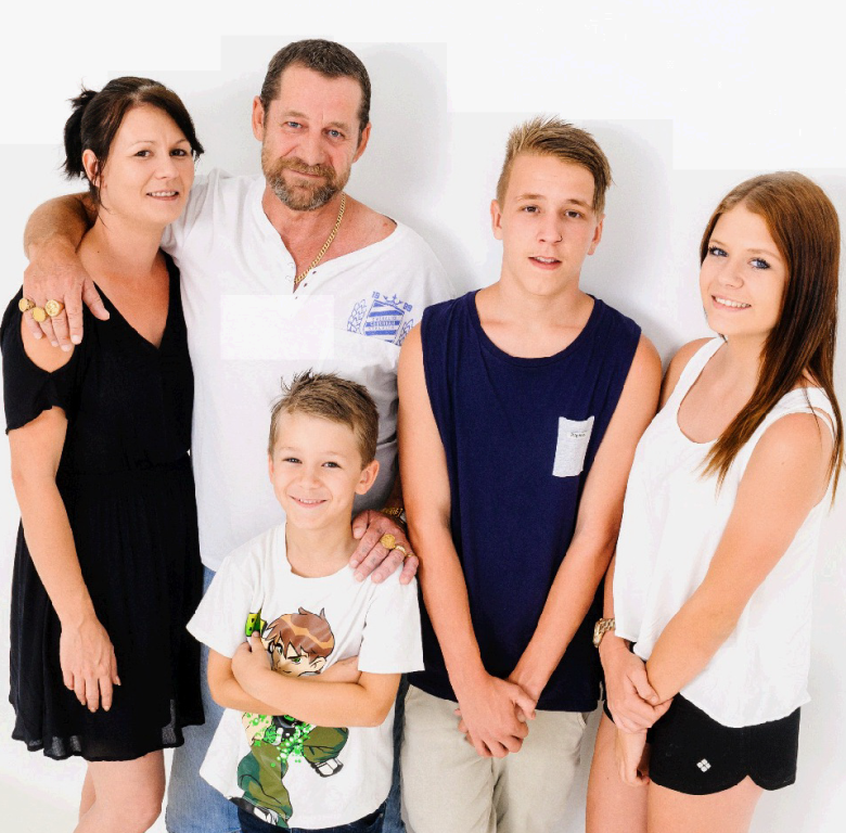 Jamie, Todd and Dalton Bartrum, 8, and Corey, 17, and Courtney Marsh. Jamie, Todd and Dalton Bartrum, 8, and Corey, 17, and Courtney Marsh.