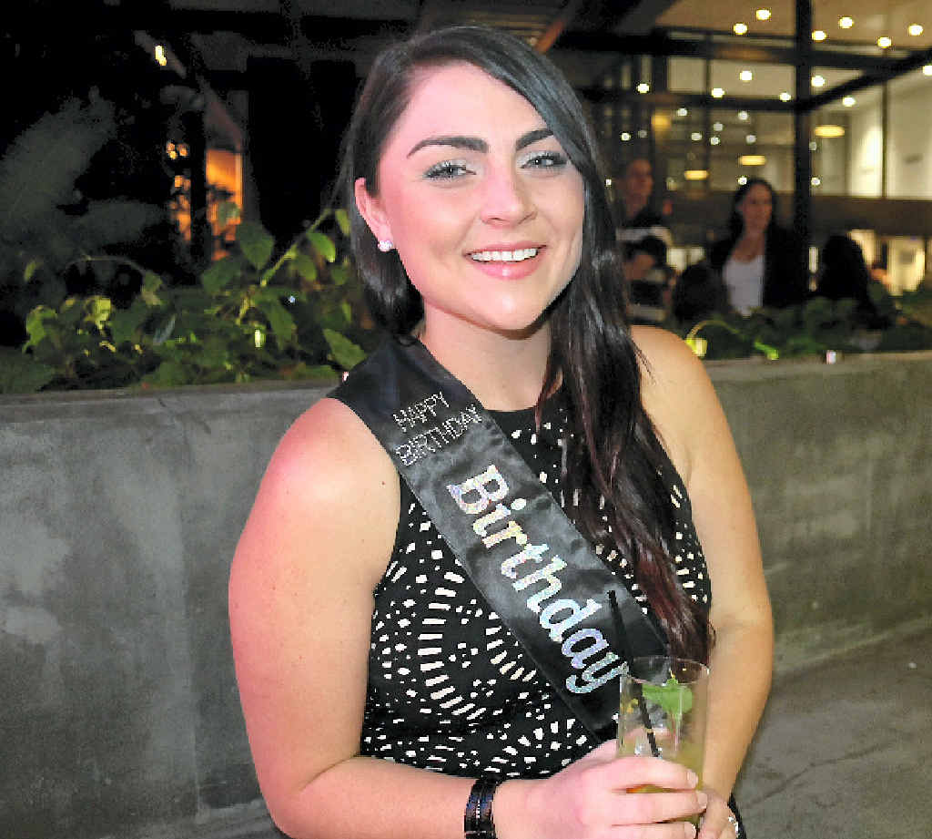 BIRTHDAY GIRL: Catherine Merritt kicked off her 21st birthday celebrations at the weekend at Lightbox Espresso and Wine Bar, Goondoon St. BIRTHDAY GIRL: Catherine Merritt kicked off her 21st birthday celebrations at the weekend at Lightbox Espresso and Wine Bar, Goondoon St.