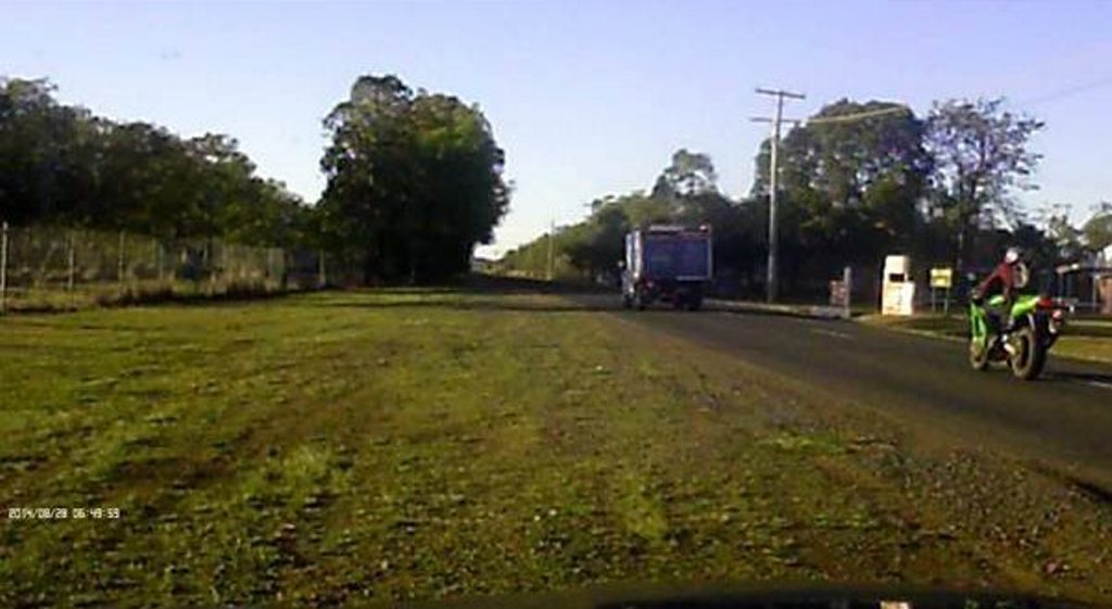 CATCH HIM: Bundaberg Police are trying to identify this motorcyclist who has been clocked driving at speeds of up to 160km/h in a 60km/h zone. Photo: contributed CATCH HIM: Bundaberg Police are trying to identify this motorcyclist who has been clocked driving at speeds of up to 160km/h in a 60km/h zone. Photo: contributed