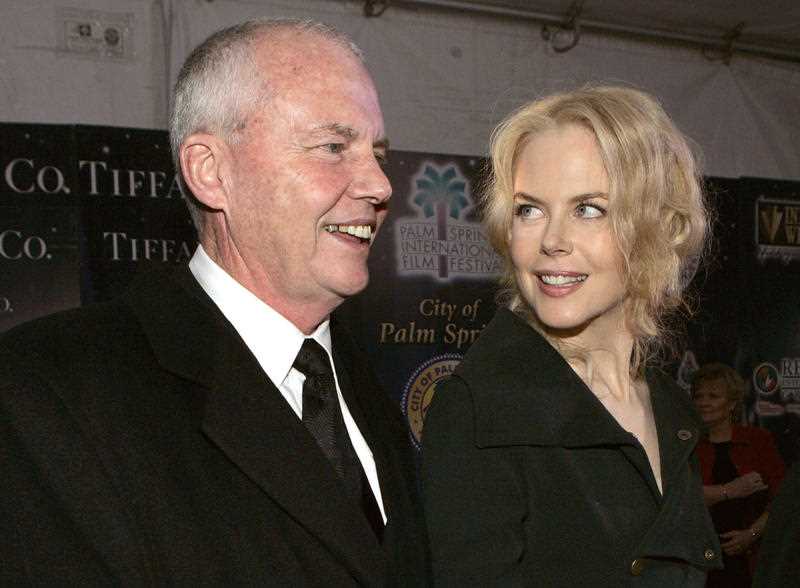 In this Jan. 8, 2005 file photo, psychologist Anthony Kidman, left, and his daughter, actress Nicole Kidman, arrive to the Palm Springs International Film Festival in Palm Springs, Calif. Authorities say Tony Kidman died Friday, Sept. 12, 2014, in Singapore. In this Jan. 8, 2005 file photo, psychologist Anthony Kidman, left, and his daughter, actress Nicole Kidman, arrive to the Palm Springs International Film Festival in Palm Springs, Calif. Authorities say Tony Kidman died Friday, Sept. 12, 2014, in Singapore.