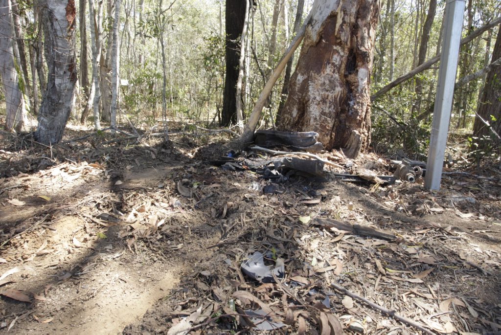 The scene of the fatal crash at Morayfield. The scene of the fatal crash at Morayfield.