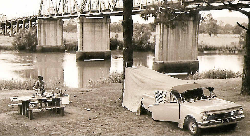 Daphne Sylvester prepares food while camping during their honeymoon in 1964. Daphne Sylvester prepares food while camping during their honeymoon in 1964.