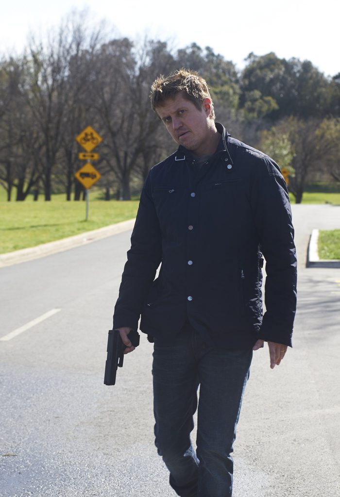 Dan Wyllie in a scene from The Code. Dan Wyllie in a scene from The Code.