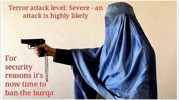 The image celebrating Malalai Kakar has been altered to spread an anti-burqa message. The image celebrating Malalai Kakar has been altered to spread an anti-burqa message.