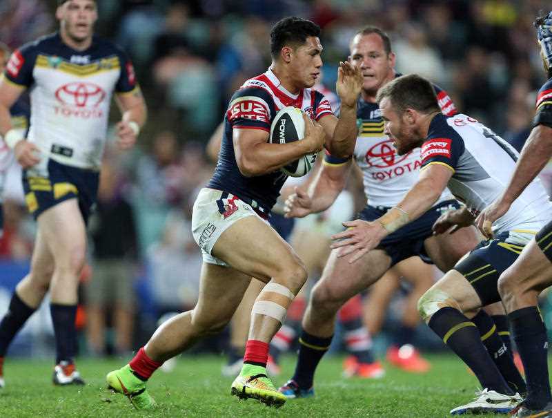Roger Tuivasa Sheck during the NRL semi-final between the Sydney Roosters and the North Queensland Cowboys at Allianz Stadium, in Sydney, Friday, Sept. 19, 2014. Roger Tuivasa Sheck during the NRL semi-final between the Sydney Roosters and the North Queensland Cowboys at Allianz Stadium, in Sydney, Friday, Sept. 19, 2014.