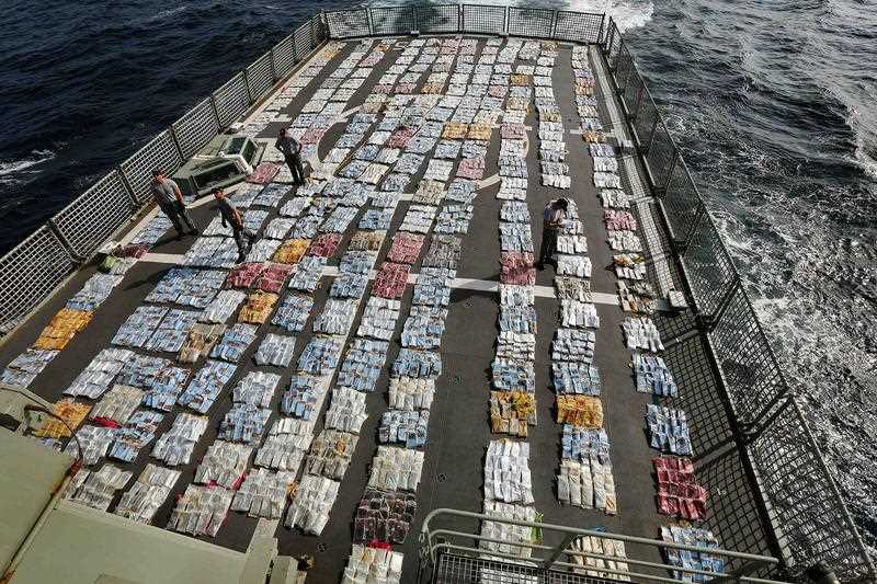 Members of HMAS Toowoomba account for and weigh 5.6 tonnes of cannabis resin on the flight deck of HMAS Toowoomba during Operation Manitou. A supplied image obtained Sunday, 21st Sept. 2014 shows HMAS Toowoomba during the operation to seize drugs. Members of HMAS Toowoomba account for and weigh 5.6 tonnes of cannabis resin on the flight deck of HMAS Toowoomba during Operation Manitou. A supplied image obtained Sunday, 21st Sept. 2014 shows HMAS Toowoomba during the operation to seize drugs.
