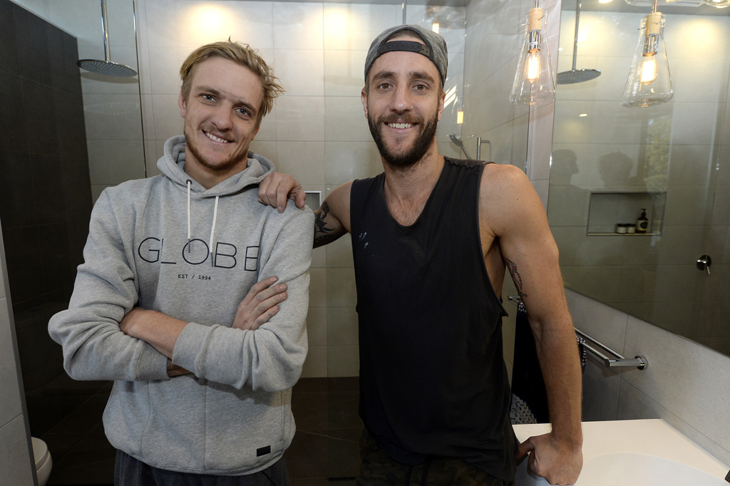 Brothers Simon and Shannon Vos in their winning en suite. Brothers Simon and Shannon Vos in their winning en suite.