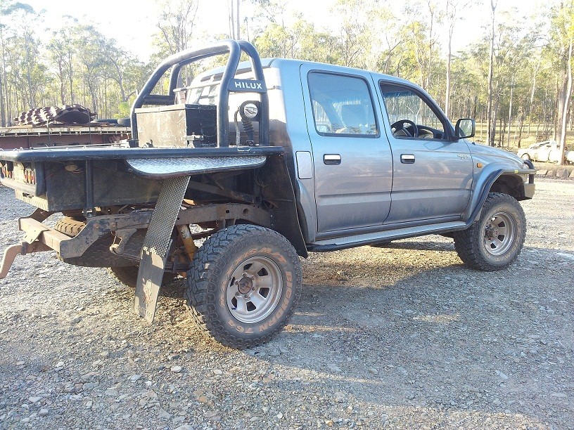 Thieves have stolen a broken-down Toyota Hilux left by the side of the Maryborough-Biggenden Rd. Thieves have stolen a broken-down Toyota Hilux left by the side of the Maryborough-Biggenden Rd.