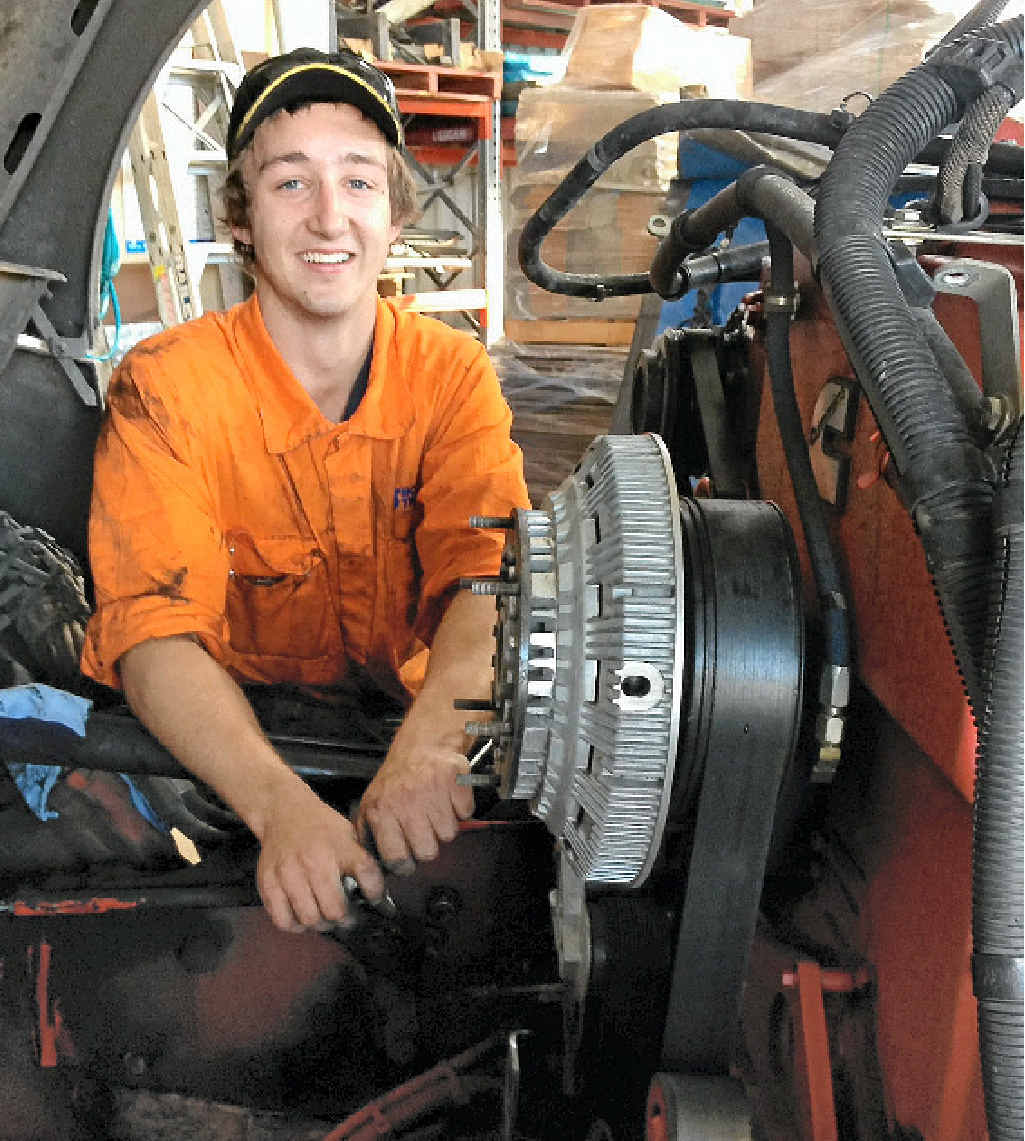 BIG TIME: Shoobridge Transport mechanic Mitch Aldcroft has won a career-building chance to attend the 2014 PACCAR and Dealer Technical Maintenance conference as part of the annual Cummins Scholarship. BIG TIME: Shoobridge Transport mechanic Mitch Aldcroft has won a career-building chance to attend the 2014 PACCAR and Dealer Technical Maintenance conference as part of the annual Cummins Scholarship.