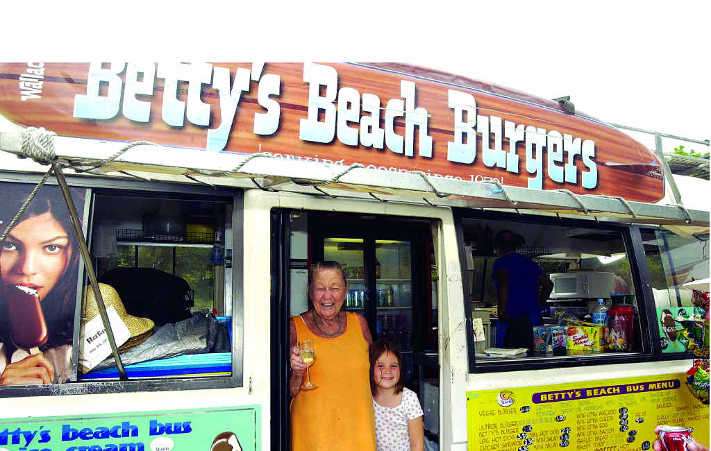 NOOSA LEGEND: Betty Wallace and her granddaughter Natalie Wallace in her burger van at Noosa Heads. NOOSA LEGEND: Betty Wallace and her granddaughter Natalie Wallace in her burger van at Noosa Heads.