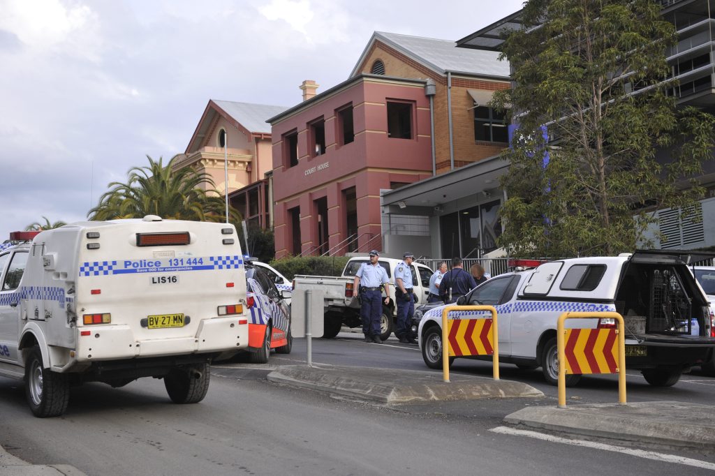 A man was arrested outside the Lismore police station in September 2014 after being involved in a police pursuit. A man was arrested outside the Lismore police station in September 2014 after being involved in a police pursuit.