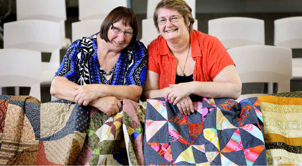 SEW FRIENDLY: Vision Patchworkers Ipswich vice-president Joan Franz (left) and night group co-ordinator Sue Van’t Wout show off their handiwork. SEW FRIENDLY: Vision Patchworkers Ipswich vice-president Joan Franz (left) and night group co-ordinator Sue Van’t Wout show off their handiwork.