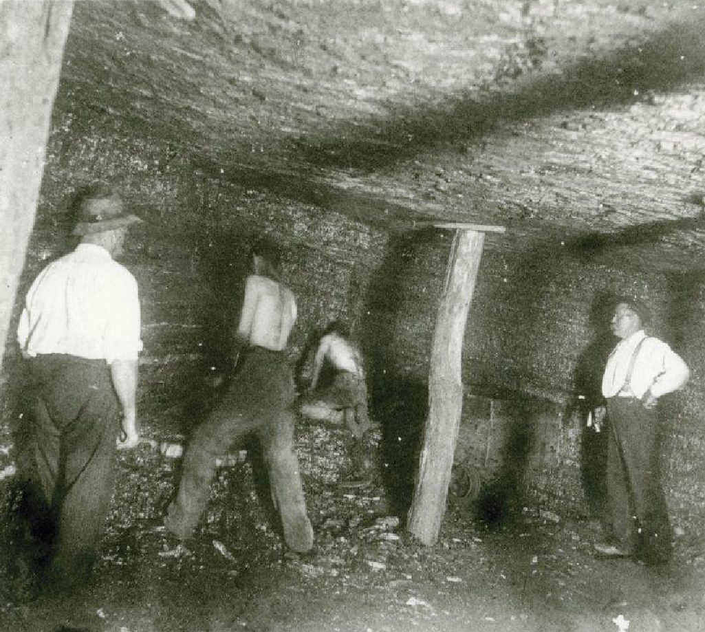 BLACKSTONE BOYS: Workmen hew coal from the Bogside Pit, Cooneana Estate, in earlier days. BLACKSTONE BOYS: Workmen hew coal from the Bogside Pit, Cooneana Estate, in earlier days.