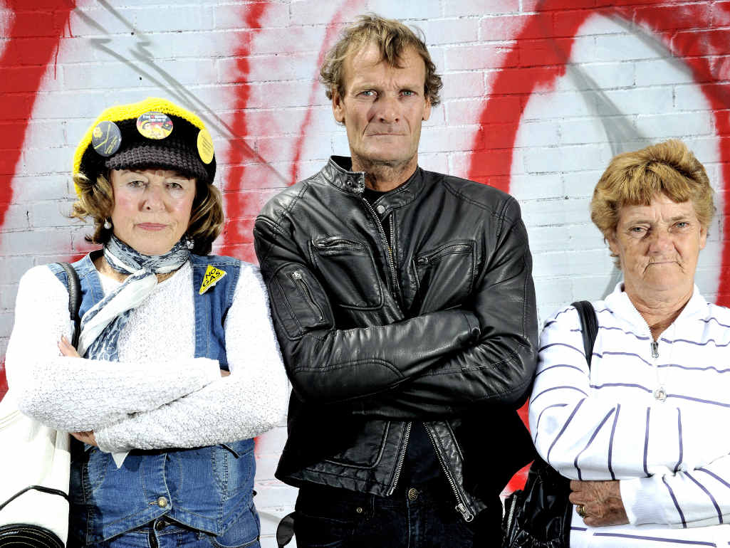 WRONG DECISION: John Jenkyn, of Tara, with Knitting Nanna Anne Thompson and June Hoskin, of Warwick, is fighting against CSG in his area. WRONG DECISION: John Jenkyn, of Tara, with Knitting Nanna Anne Thompson and June Hoskin, of Warwick, is fighting against CSG in his area.