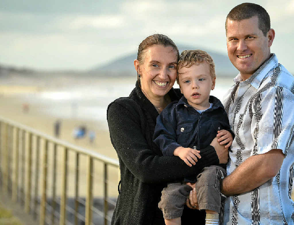RAISING FUNDS: Christian and Nicole Rooms are trying to raise money for their son Nolan, 2, who was born premature, starving his brain of oxygen, and hindering his development. RAISING FUNDS: Christian and Nicole Rooms are trying to raise money for their son Nolan, 2, who was born premature, starving his brain of oxygen, and hindering his development.