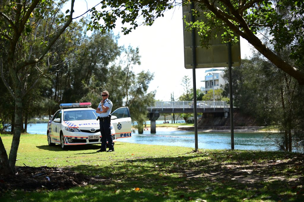 Police watch over the scene where a woman's body was found in the Maroochy River this morning.
Photo: Iain Curry/Sunshine Coast Daily. Police watch over the scene where a woman's body was found in the Maroochy River this morning.
Photo: Iain Curry/Sunshine Coast Daily.