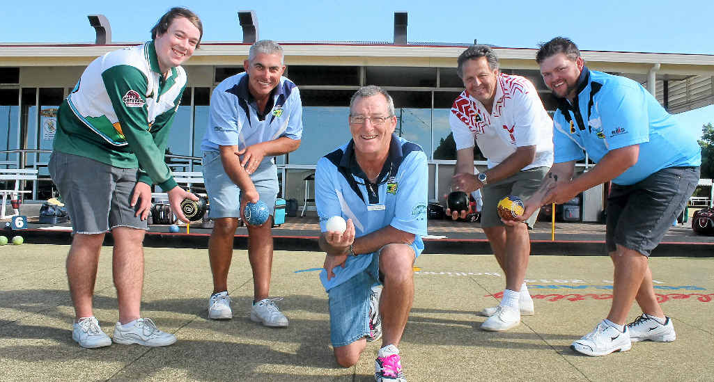 GREENKEEPERS’ DAY: Northern Rivers Greenkeepers’ Advisory Council president Gavin Speers (kneeling) with local greenkeepers, from left, Isaac McMahon (Lennox Head), Duncan Elphick (Ballina RSL), Ian Wright (Alstonville) and Josh Greenhalgh (Cherry Street Sports). GREENKEEPERS’ DAY: Northern Rivers Greenkeepers’ Advisory Council president Gavin Speers (kneeling) with local greenkeepers, from left, Isaac McMahon (Lennox Head), Duncan Elphick (Ballina RSL), Ian Wright (Alstonville) and Josh Greenhalgh (Cherry Street Sports).