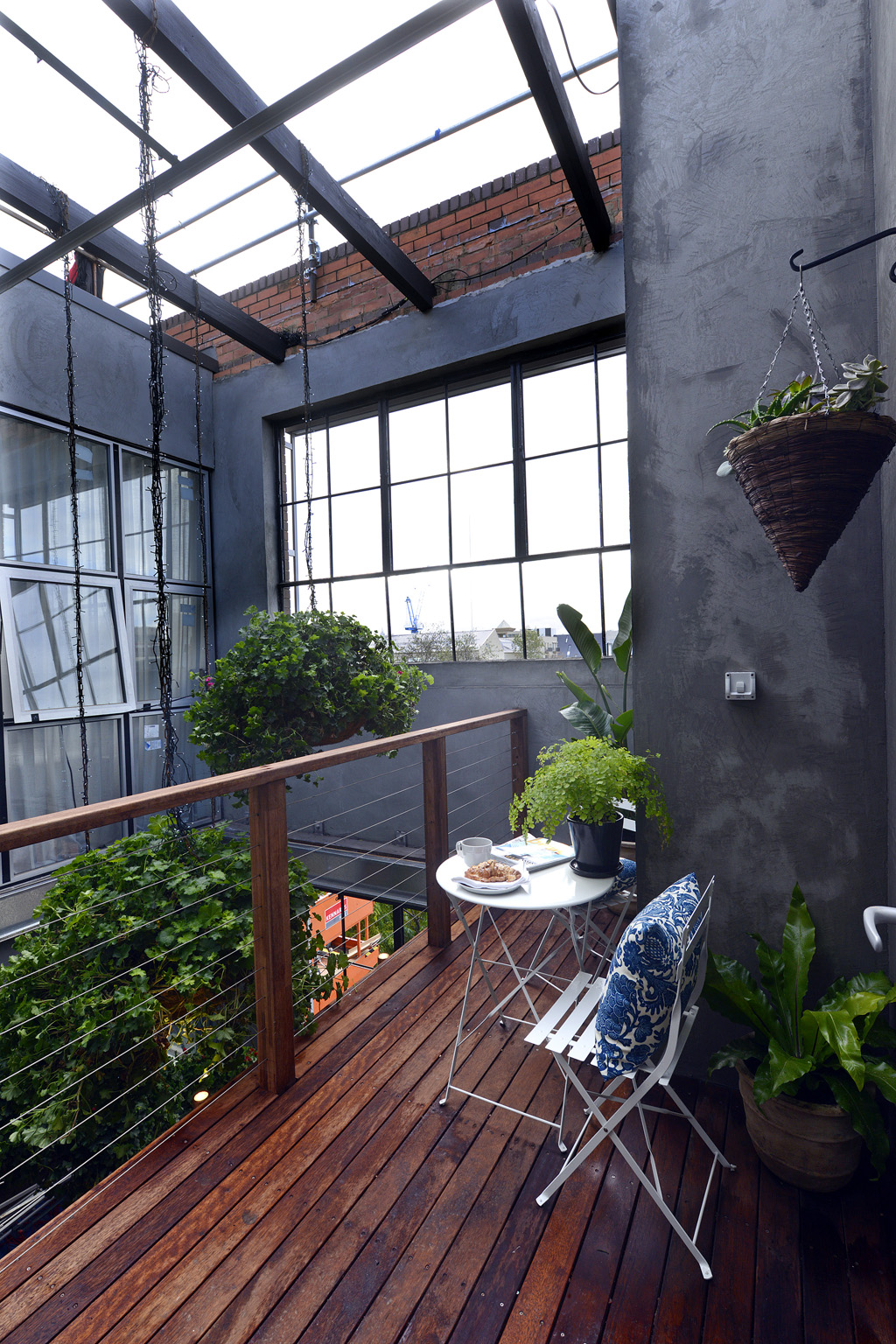 Dee and Darren's mezzanine balcony with Melbourne city views. Dee and Darren's mezzanine balcony with Melbourne city views.
