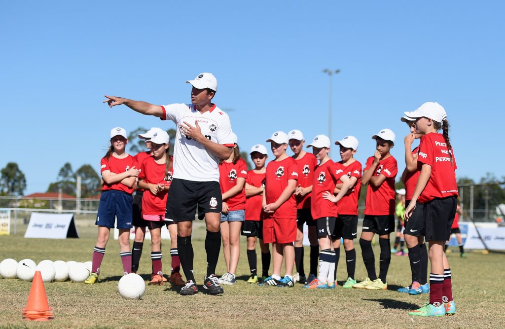 Socceroos great Harry Kewell shares his expertise with potential soccer stars of the future. Socceroos great Harry Kewell shares his expertise with potential soccer stars of the future.