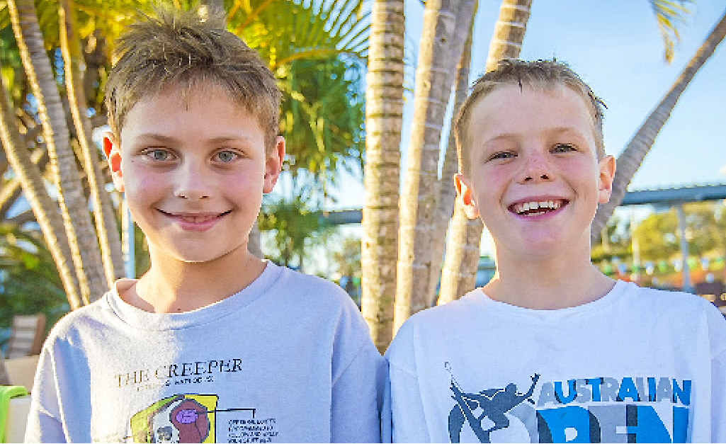 NOVELTY: Luke Hampson, 8, and Taj Andrews, 8, are excited about the new drive-in cinema. NOVELTY: Luke Hampson, 8, and Taj Andrews, 8, are excited about the new drive-in cinema.