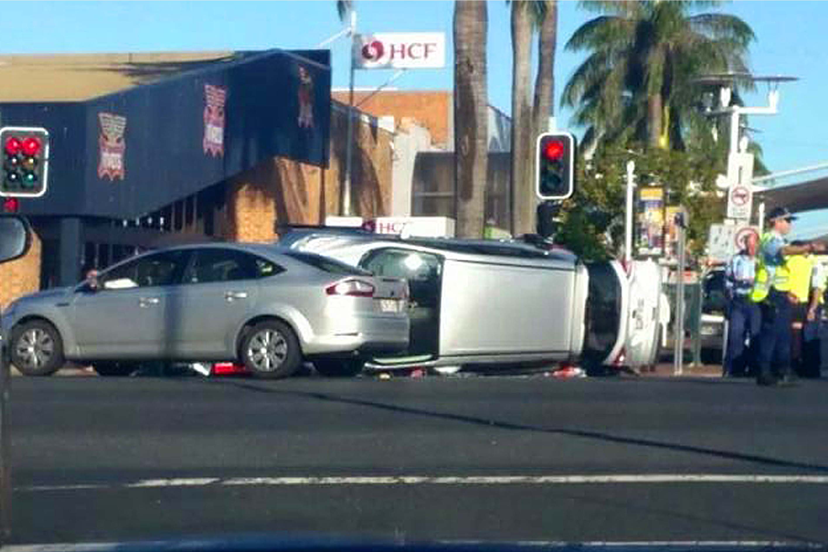 The man who caused this crash, injuring a mother and her child, fled the scene and is wanted by police. The man who caused this crash, injuring a mother and her child, fled the scene and is wanted by police.
