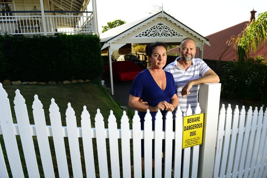 Chris and Kevin Thomas of Ipswich are trying to prevent their bull mastiff Bruce from being euthanised by the Ipswich City Council. Chris and Kevin Thomas of Ipswich are trying to prevent their bull mastiff Bruce from being euthanised by the Ipswich City Council.