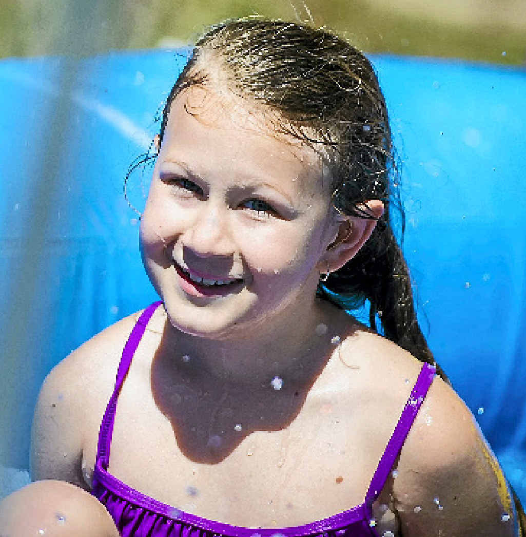 REASON TO BE HAPPY: Charlee Stuart, 7, enjoying the new inflatable slide at the Discovery Holiday Parks, Tannum Sands. REASON TO BE HAPPY: Charlee Stuart, 7, enjoying the new inflatable slide at the Discovery Holiday Parks, Tannum Sands.