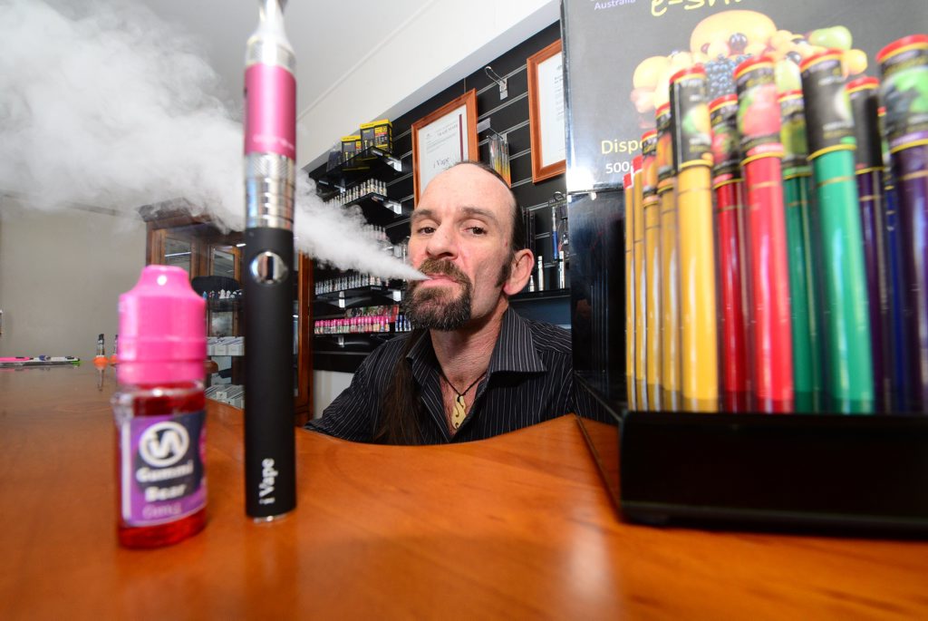 SMOKING: e-cigarette vendor is against the law classing them with tobacco products. SMOKING: e-cigarette vendor is against the law classing them with tobacco products.