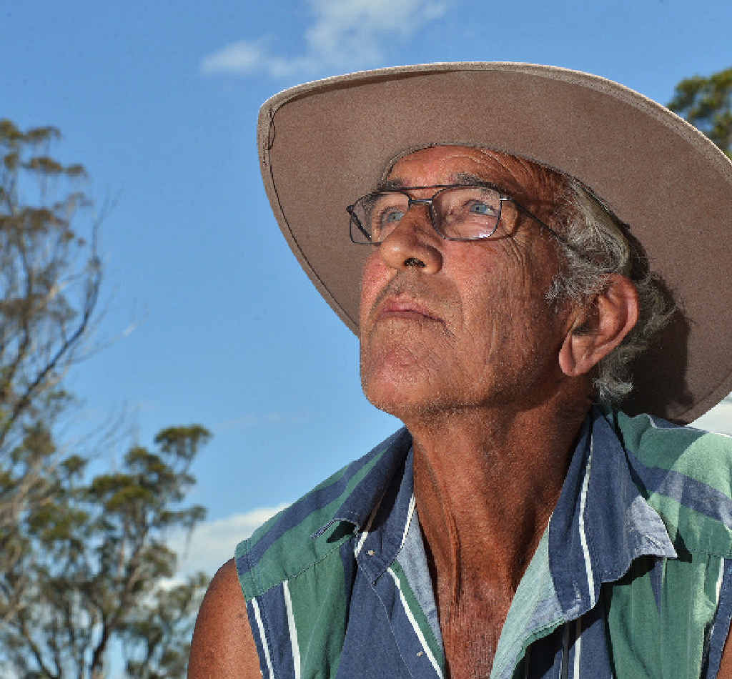 LOOKING TO THE HEAVENS: Cattle producer Peter Gerrard said rain is the only real hope for anyone with cattle around here. “We need some of that moisture that used to come from the sky,” he said. LOOKING TO THE HEAVENS: Cattle producer Peter Gerrard said rain is the only real hope for anyone with cattle around here. “We need some of that moisture that used to come from the sky,” he said.