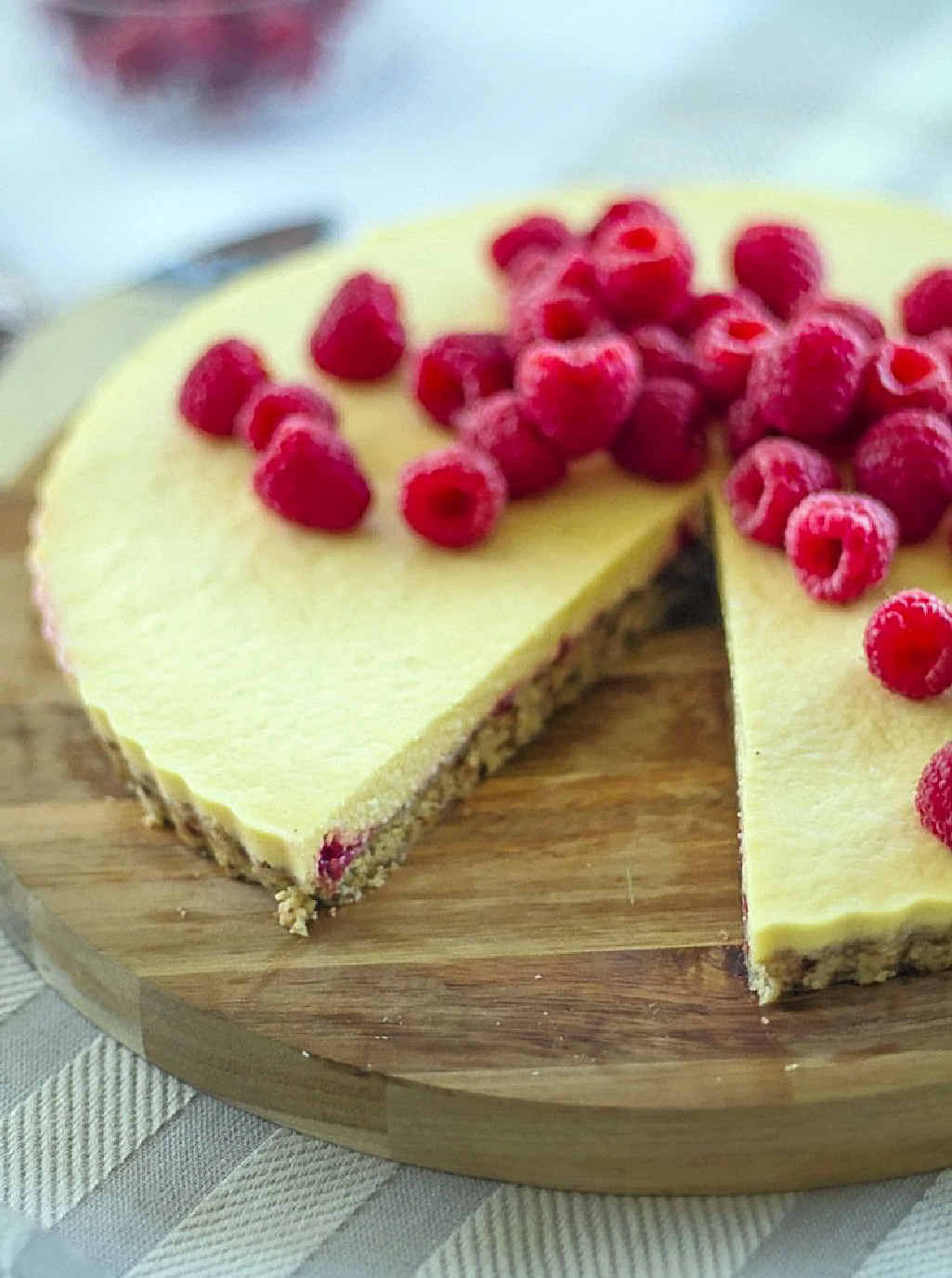 Dan and Steph’s mango and raspberry tart. Dan and Steph’s mango and raspberry tart.