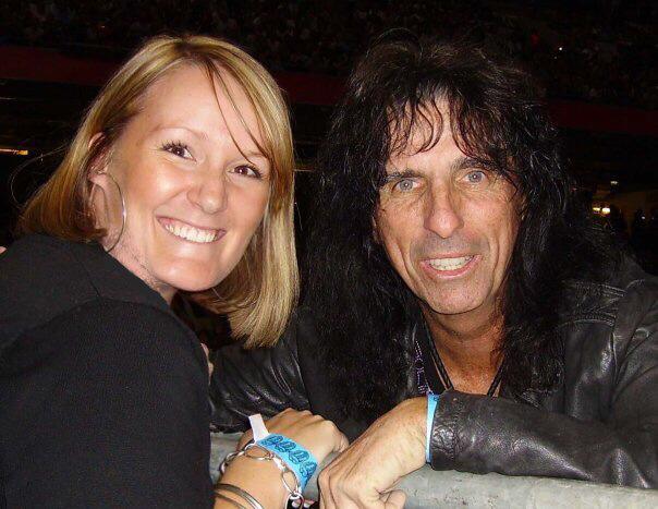 Libby Cattermole with Alice Cooper. Libby Cattermole with Alice Cooper.