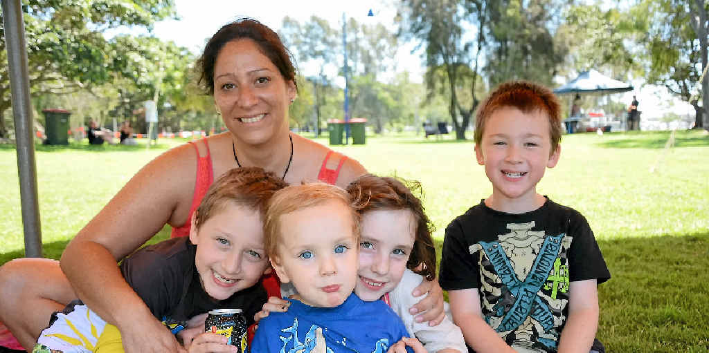 Natalia Muszkat with Lucas Beard, 7, Ben Pryke, 2, and sister Mae, 7, and Thomas Beard, 5. Natalia Muszkat with Lucas Beard, 7, Ben Pryke, 2, and sister Mae, 7, and Thomas Beard, 5.