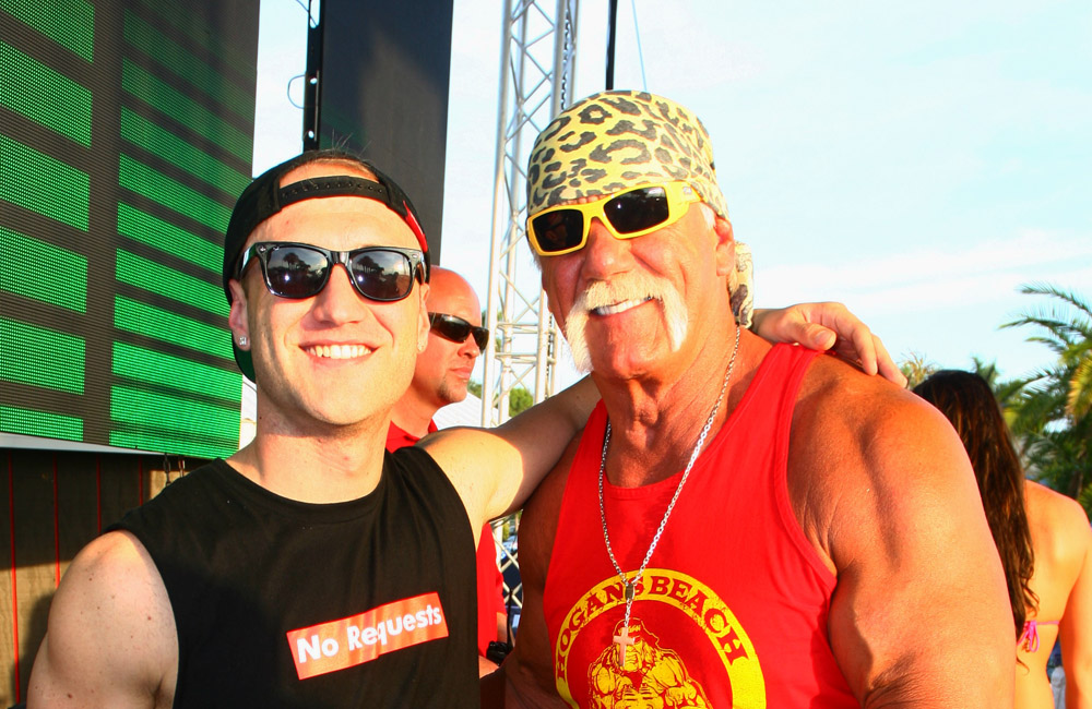 Hulk Hogan with son Nick Hulk Hogan with son Nick