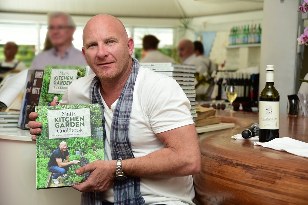 Celebrity chef Matt Moran with his new cookbook. Celebrity chef Matt Moran with his new cookbook.