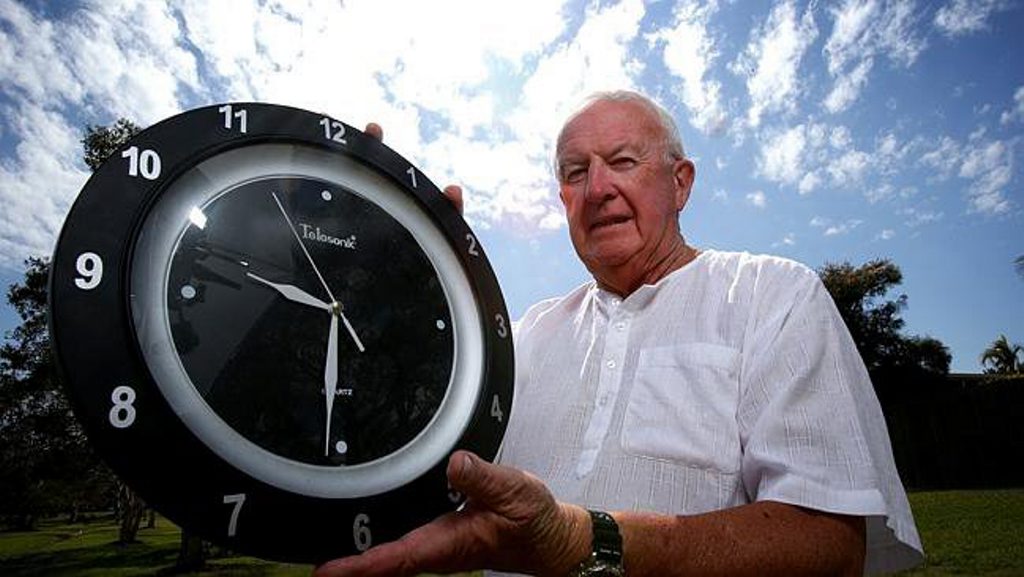 Sandstone Point resident Graeme Brittenden says unless all clocks on Australia’s eastern seaboard are synchronised the Queensland economy will suffer financially to the tune of $4.35 billion annually. Sandstone Point resident Graeme Brittenden says unless all clocks on Australia’s eastern seaboard are synchronised the Queensland economy will suffer financially to the tune of $4.35 billion annually.