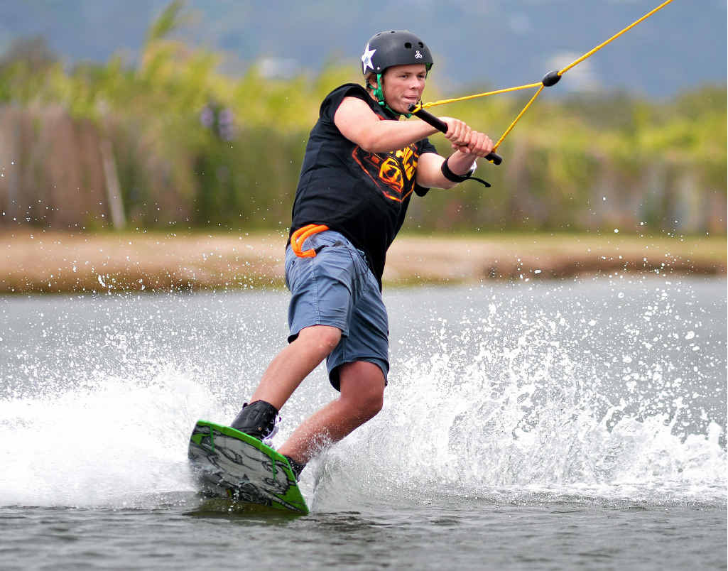IN THE RECORD BOOKS: Chad Dumble during his world record continuous wakeboarding session. IN THE RECORD BOOKS: Chad Dumble during his world record continuous wakeboarding session.