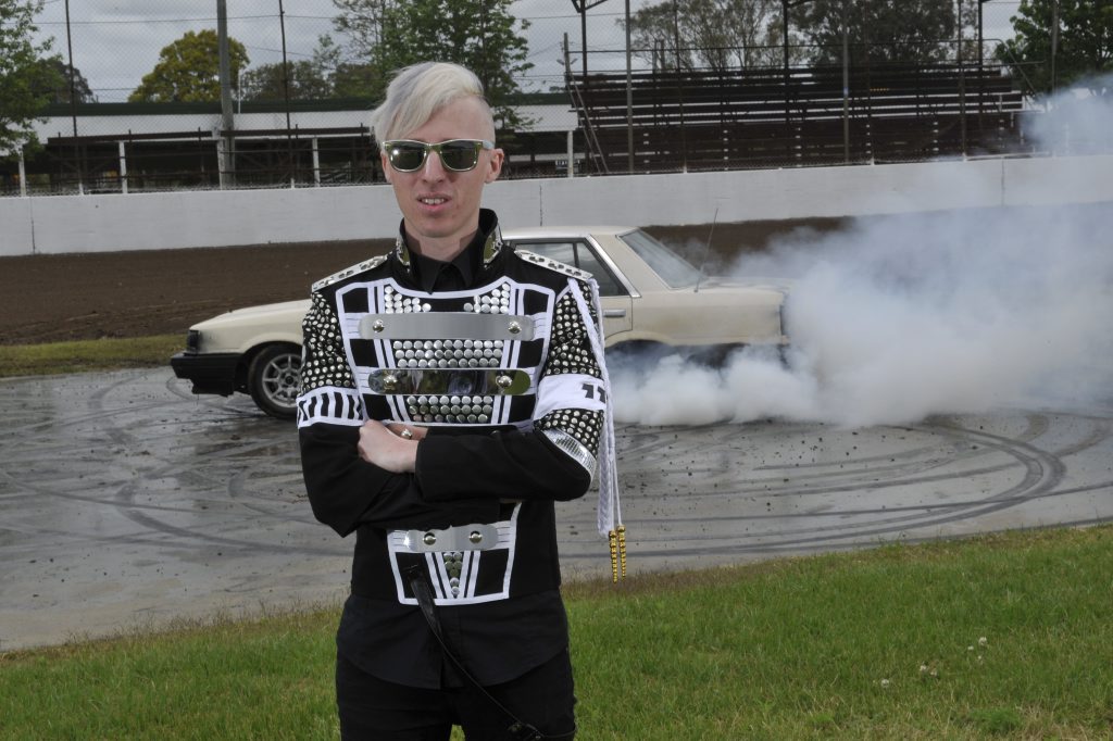 North Coast National Exhibition organisor Nic Flanagan in front of the burn outs which will take place at the show this year. North Coast National Exhibition organisor Nic Flanagan in front of the burn outs which will take place at the show this year.