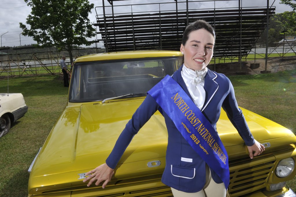 2013 Showgirl Mykaella Gosper is excited about the flurry of events at this year's show which will include horses and cars. Photo Marc Stapelberg / The Northern Star 2013 Showgirl Mykaella Gosper is excited about the flurry of events at this year's show which will include horses and cars. Photo Marc Stapelberg / The Northern Star
