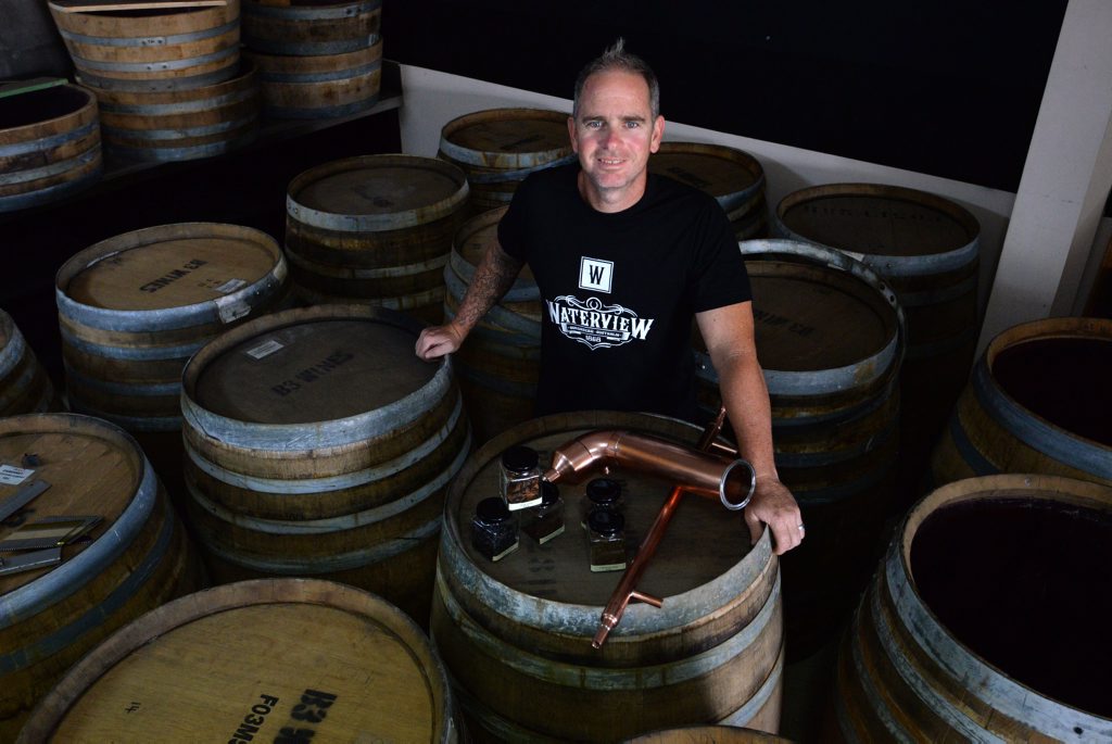 NEW DISTILLERY: Rick Prosser inside the new Waterview premises in next to Schmeiders Cooperage. Photo: Mike Knott / NewsMail NEW DISTILLERY: Rick Prosser inside the new Waterview premises in next to Schmeiders Cooperage. Photo: Mike Knott / NewsMail