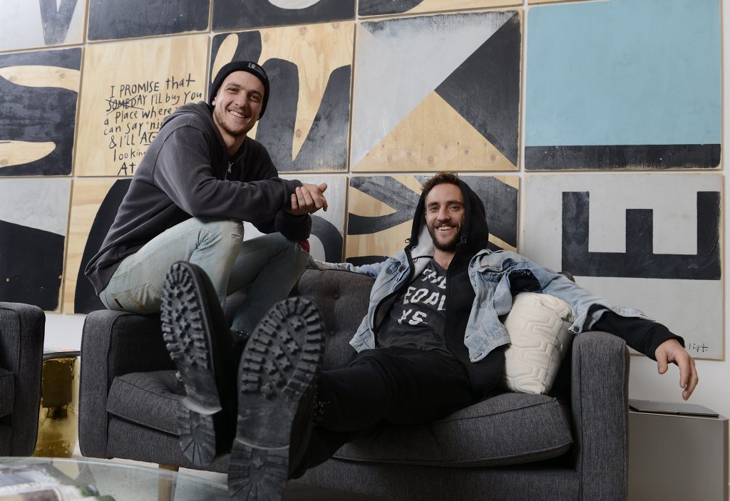The Block Glasshouse's Shannon and Simon Vos in their winning apartment. The Block Glasshouse's Shannon and Simon Vos in their winning apartment.