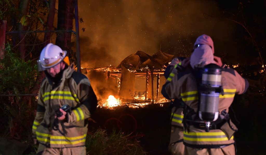 House fire on Old Maroochydore Road, Forest Glen. Photo: Brett Wortman / Sunshine Coast Daily House fire on Old Maroochydore Road, Forest Glen. Photo: Brett Wortman / Sunshine Coast Daily