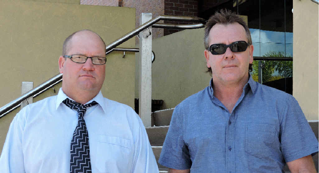 Former Thiess supervisors at Burton Downs Coal Mine Adrian Ward (left) and Allan Baker. Former Thiess supervisors at Burton Downs Coal Mine Adrian Ward (left) and Allan Baker.